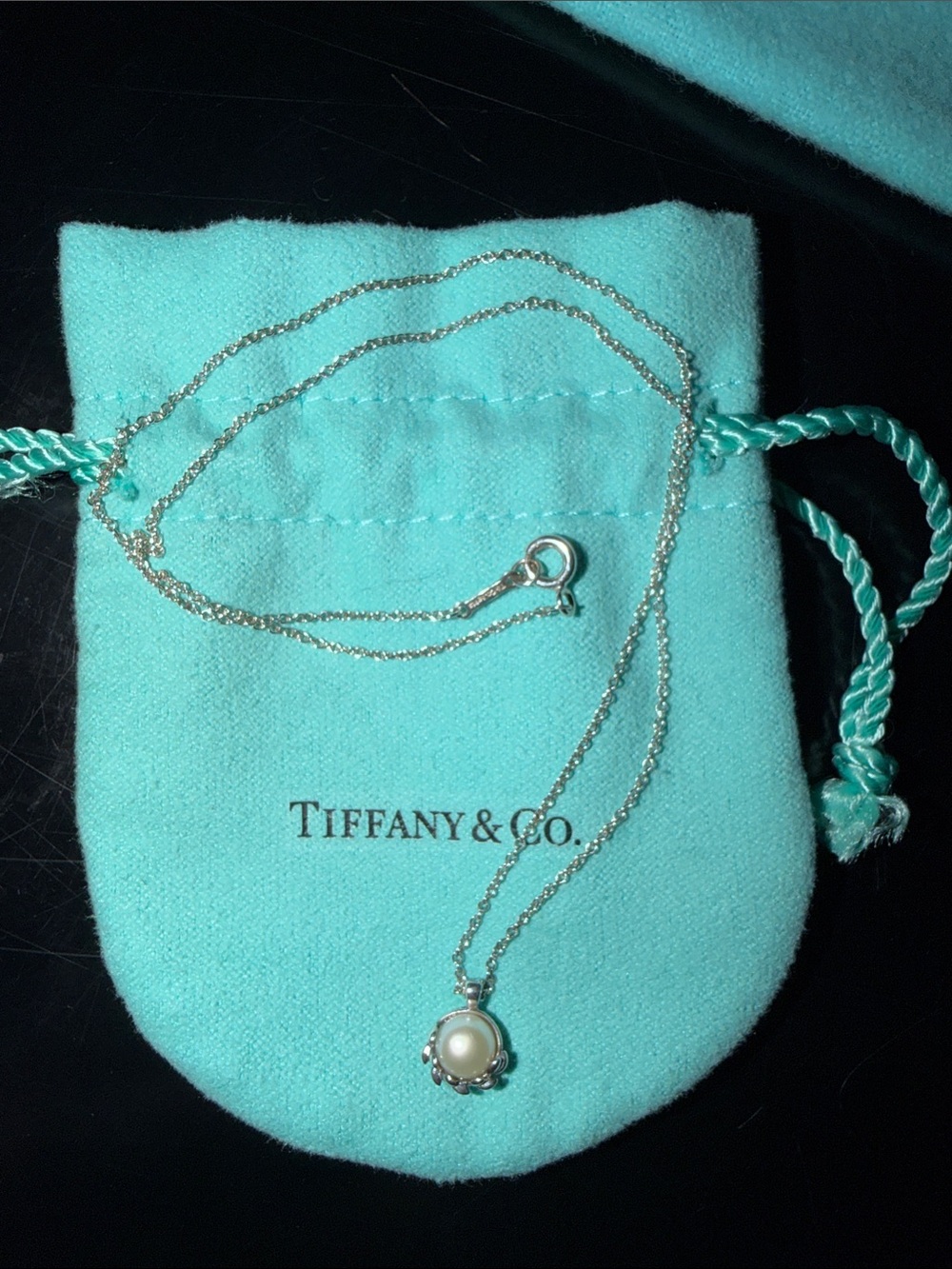 Tiffany & Co. x Paloma Picasso Silver Pearl Pendant Necklace